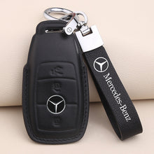 Load image into Gallery viewer, For 21 Mercedes-Benz New E-Class Key Cover E200l C260l A200l S-Class GLC Leather Keychain
