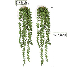 Load image into Gallery viewer, 2pcs Artificial Succulent 5 Fork Lover's Tears Plant Plant Hanging Pretend Pearls Home Garden Decorative Greenery
