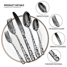 Load image into Gallery viewer, Pattern Stainless Steel Tableware 5 Components 20-Piece Set Western Food/Steak Knife and Fork Spoon Kit
