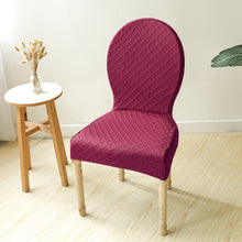 Load image into Gallery viewer, Round Back Chair Cover Elastic Seat Cover Dining Chair Protective Cover
