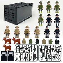 Load image into Gallery viewer, Children's Particle Building Blocks Toys Container Special Police Man Dog Shield Building Blocks Toys
