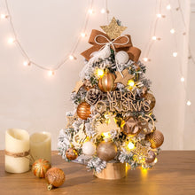 Load image into Gallery viewer, 45cm White Snow Spray Christmas Tree Desktop with Lights Christmas Decorations

