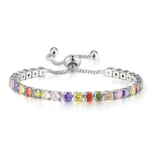 Load image into Gallery viewer, European and American Color Zircon Bracelet Female Fully-Jeweled Crystal Tennis Birthday Bracelet
