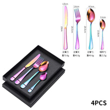 Load image into Gallery viewer, No Stainless Steel Tableware Knife, Fork and Spoon Suit Stainless Steel Knife, Fork and Spoon Gift Box 4-Piece Set 24-Piece Set
