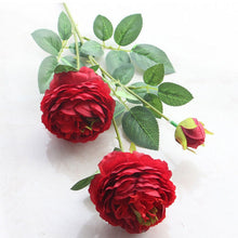 Load image into Gallery viewer, 6pcs Simulation 3 Fork Peony Artificial Flowers Home Decorations Bedroom Fake Flowers
