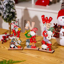 Load image into Gallery viewer, 3pcs/Set Mini Christmas Decoration Wooden Faceless Old Man Painted Letters DIY Ornaments Christmas Ornament
