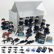 Load image into Gallery viewer, Package Container Equipment Special Police Doll Toy Small Particle Military Doll Children Assembling Building Blocks Toy
