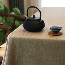 Load image into Gallery viewer, Linen Tablecloth Coffee Table Simple Solid Color round Table Fabric Japanese Cotton Linen Rectangular Tablecloth
