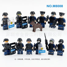 Load image into Gallery viewer, 1620# City Black Doll Weapon Military Police Doll Toy Children Building Block Accessories Toys
