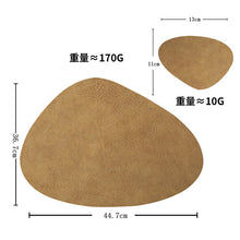 Load image into Gallery viewer, Double-sided leather placemat teacup mat waterproof and oil-proof dining table mat western restaurant thermal insulation mat meal bowl mat coaster
