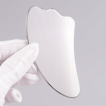 Load image into Gallery viewer, Stainless Steel Scrapping Plate Facial Beauty Scraper 304 Stainless Steel Fascia Knife Electric Eye Massager
