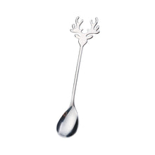 Load image into Gallery viewer, Coffee Dessert Spoon Stainless Steel Spoon Deer Spoon Christmas New Year Gift
