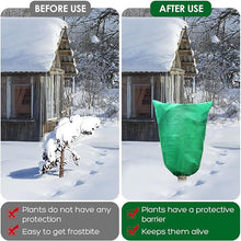 Load image into Gallery viewer, Thickened plant antifreeze cover, winter plant antifreeze protective cover, antifreeze and insect-proof pull rope frost cover
