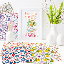 Load image into Gallery viewer, 12 Sheets/Pack Shein Floral Mix and Match Material Paper DIY Decorative Journal Card Background Paper
