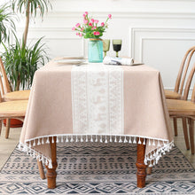 Load image into Gallery viewer, Christmas Elk Pattern Cotton Linen Dustproof Tablecloth

