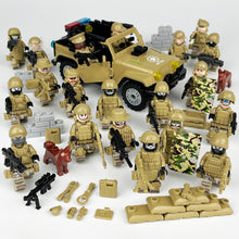 Load image into Gallery viewer, L-39 Black Police Car Small Particles Mud Yellow Jeep off-Road Vehicle Children's Building Blocks Action Figure
