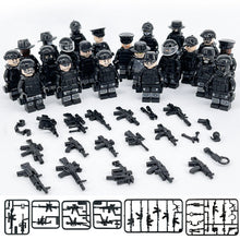 Load image into Gallery viewer, MOC Military Police Building Block Set Black SWAT Small Particle Assembly Doll Toy Toy Bag
