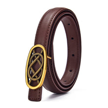 Load image into Gallery viewer, Women's Leather Belt Retro Fashion Trends Versatile Multi-Color Belt
