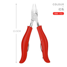 Load image into Gallery viewer, Nail Groove Pliers Nail Clippers Set Toe Nail Cuticle Nipper Pedicure Double Spring Ingrown Nail Bent Nose Plier
