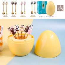 Load image into Gallery viewer, Cute Doll Fruit Fork Children's Holiday Gifts Small Mood Egg Tableware Set
