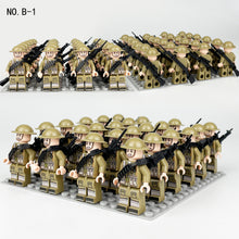 Load image into Gallery viewer, Square Array Doll B1 Package Weapon Small Particle Base Plate Assembling Minifigures Building Blocks Toy
