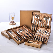 Load image into Gallery viewer, Stainless-Steel Knife and Fork Set Western Tableware Household Steak Knife, Fork and Spoon Gift Set
