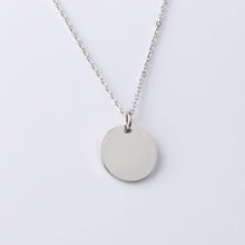 Load image into Gallery viewer, Mirror stainless steel round pendant necklace DIY short necklace collar chain
