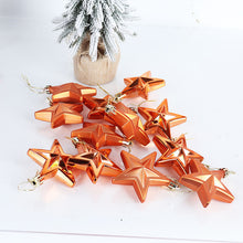 Load image into Gallery viewer, 12pcs/set Electroplating Five-Pointed Star Bright Christmas Tree Decorations Holiday Decorations
