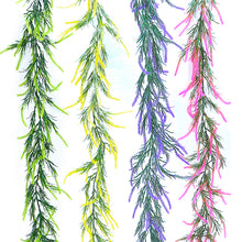 Load image into Gallery viewer, 5PCs Artificial Lavender Simulated Plants Vine Hanging Wedding Background Arch Wall Outdoor Ornamental Flower
