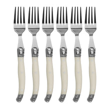 Load image into Gallery viewer, Stainless Steel Knife, Fork and Spoon Set White Plastic Handle Steak Knife Steak Fork Spoon Steak Western Tableware
