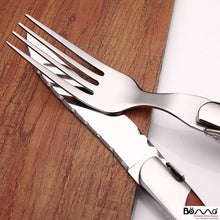 Load image into Gallery viewer, Red Wooden Handle Steak Steak Main Knife and Fork Western Tableware Knife and Fork Factory
