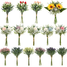 Load image into Gallery viewer, 12pcs/Set Simulation Bridal Bouquet Wedding Bouquet Hydrangea Fake Flower Furnishings Decorative Simulation Flower
