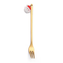 Load image into Gallery viewer, Christmas Gift Creative Ins Stirring Spoon Santa Claus Spoon Elk Fruit Fork
