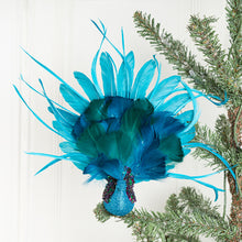 Load image into Gallery viewer, Christmas Tree Simulation Three-Dimensional Peacock Pendant Crafts Natural Feather
