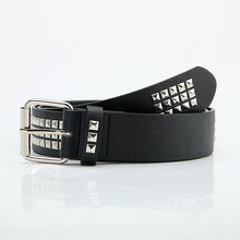 Load image into Gallery viewer, Belt Square Pyramid Rivet with Jeans Suit Pant Belt
