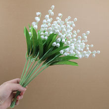 Load image into Gallery viewer, 20Pcs simulated green plant lily of the valley wedding artificial bouquet home decoration flower
