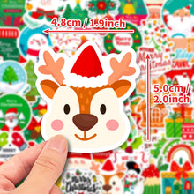 Load image into Gallery viewer, 50 Sheets Christmas Stickers Christmas Party DIY Glazing Plate Glass Layout Decorating Stickers
