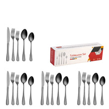 Load image into Gallery viewer, Tableware Set Stainless Steel 20-Piece Set 5-Piece Set Creative Western Food Steak Knife, Fork and Spoon Gold
