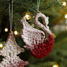Load image into Gallery viewer, Christmas tree decoration pendant, elk pendant, flocking ornament, Christmas supplies
