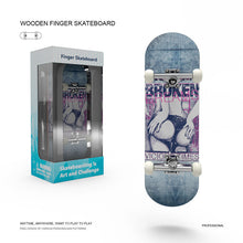 Load image into Gallery viewer, Wooden Fingerboard Complete Set 5 Layer Maple Wood Deck Bearing Wheels Alloy Truck Finger Skate Board Mini Skateboard Kid Toys
