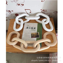 Load image into Gallery viewer, Wooden Home Decoration Wood Chain Five-Ring Wood Connecting Shackle Decoration Living Room Bedroom Pendants Crafts
