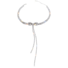 Load image into Gallery viewer, Bowknot Diamond Tassel Necklace Clavicle Chain Women's Body Accessories
