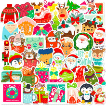 Load image into Gallery viewer, 50pcs Christmas Small Pendant Holiday Stickers Christmas Santa Claus Bell Gift Stickers
