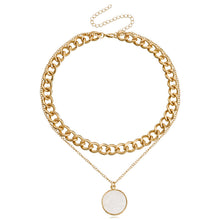 Load image into Gallery viewer, Double Layers Loving Heart Fritillary Pendant Necklace Women's Punk Style Hip Hop Female Choker Jewelry Set
