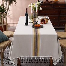 Load image into Gallery viewer, Tablecloth Three-Dimensional Embroidered Tassel Lace Rectangular Table Cloth

