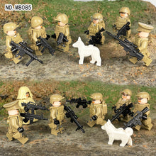 Load image into Gallery viewer, 1620# City Black Doll Weapon Military Police Doll Toy Children Building Block Accessories Toys
