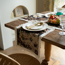 Load image into Gallery viewer, Tassel round flower placemat table towel kitchen table cloth decoration dining room long table mat
