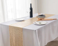 Load image into Gallery viewer, 2pcs Sequin Table Flag Wedding Ceremony Layout Tablecloth Table Runner Christmas Decoration Polyester Square Glitter Sequin
