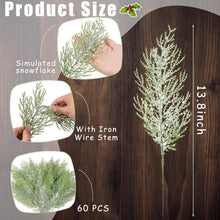 Load image into Gallery viewer, 12pcs/Set Artificial Pine Branches Fake Green Plants Pine Leaf DIY Garland Crafts Christmas Ornamental Flower
