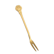 Load image into Gallery viewer, Q Stainless Steel Creative Fruit Fork Two-Tooth Fork Dessert Fork Household Fruit Toothpick Cake Fork
